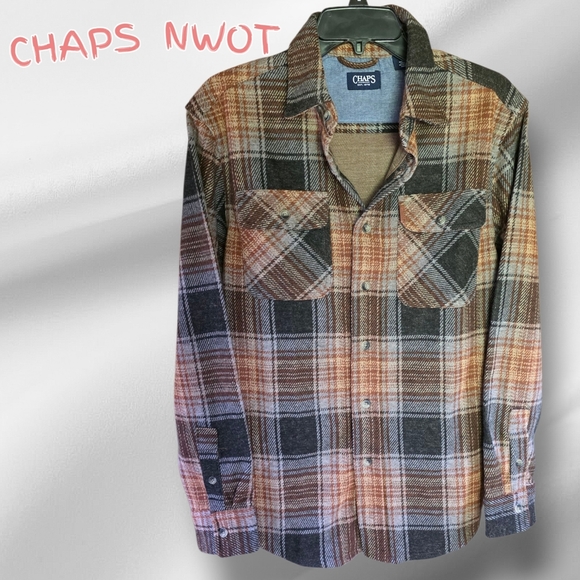 Chaps Multicolor Plaid Shirt (LS30) - Picture 2 of 10